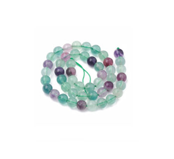 Natural African Fluorite Beads | 10mm Round | Natural Clarity | Polished Strand for Jewelry Making