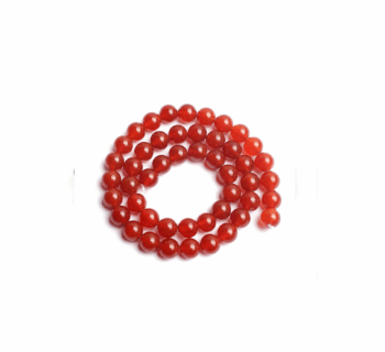 Natural Red Agate Beads | 10mm Round | Polished Strand for Jewelry Making