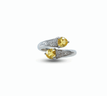 Natural Citrine Sterling Silver Ring