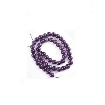 Tanzanian Amethyst Beads | 10mm Natural Round Gemstones | Polished Strand for Jewelry Making