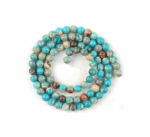 Natural African Turquoise Beads | 10mm Round | Polished Strand for Jewelry Making