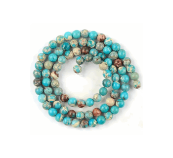 Natural African Turquoise Beads | 10mm Round | Polished Strand for Jewelry Making